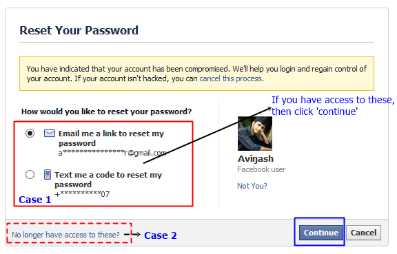 How to know old password of facebook